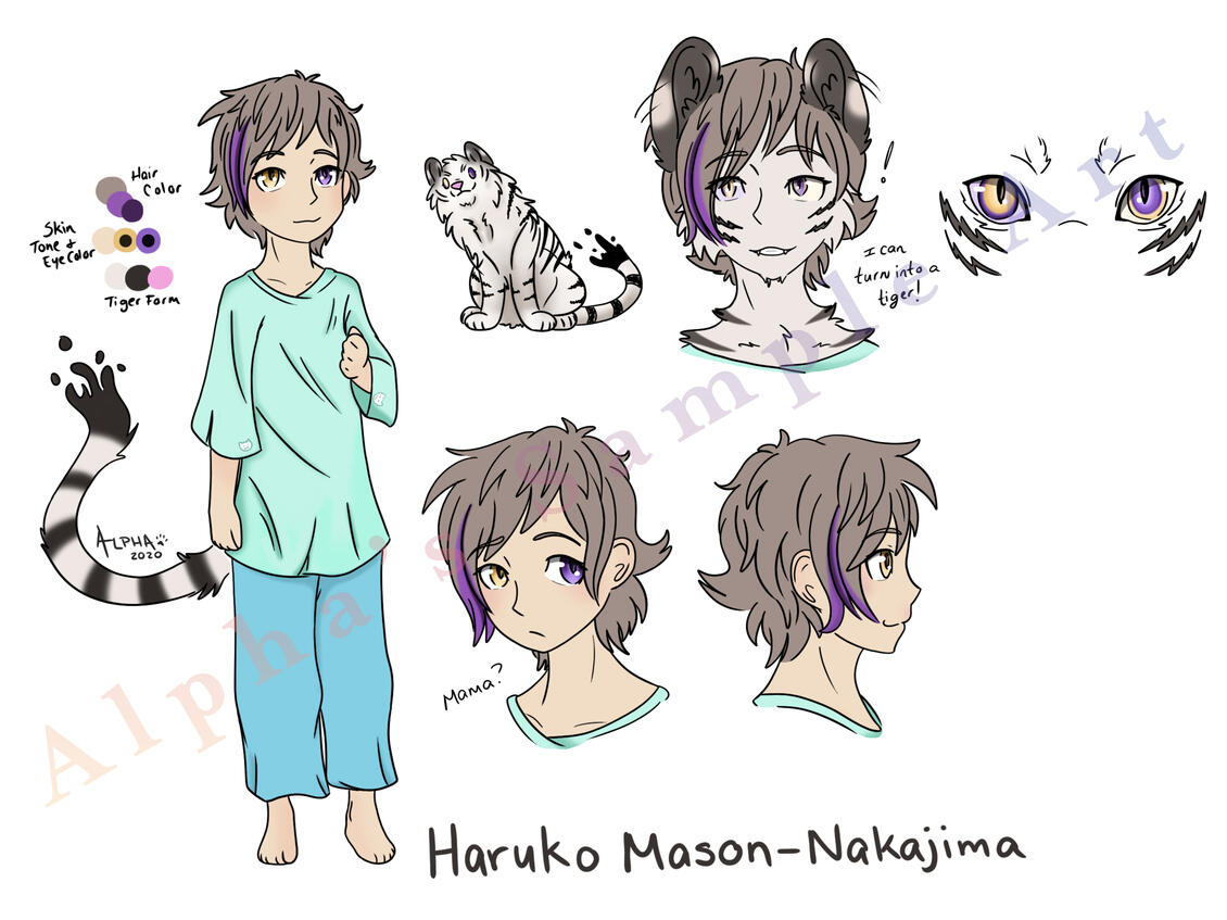 Character Ref Sheet + 3 Expressions + Additional Character Ref.